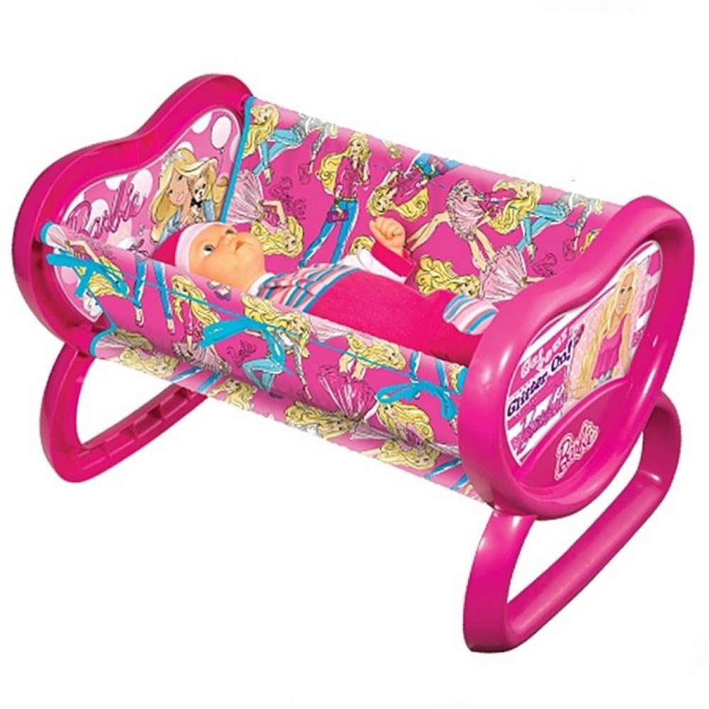 Barbie Kalpli Beşik Oyuncak Seti