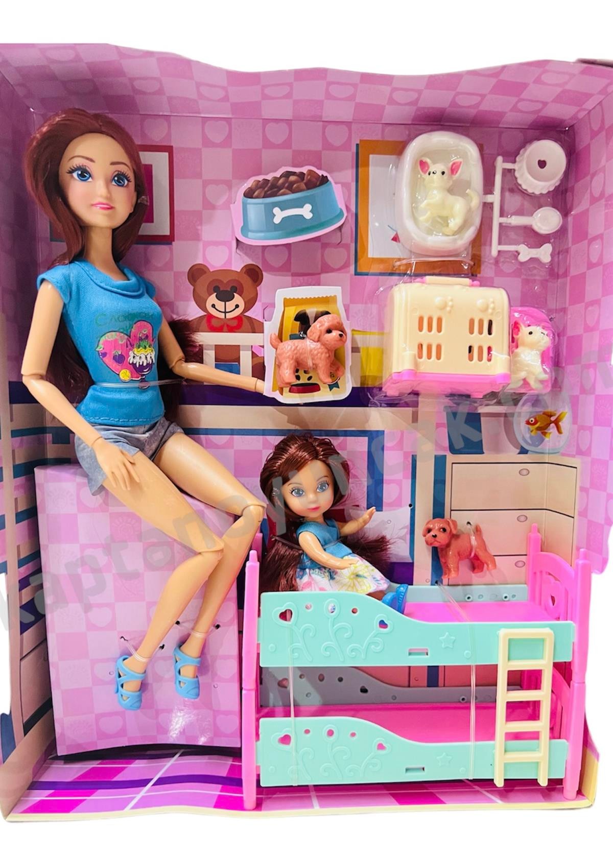 Vardem Aksesuarlı Ranzalı Eklemli Bebek