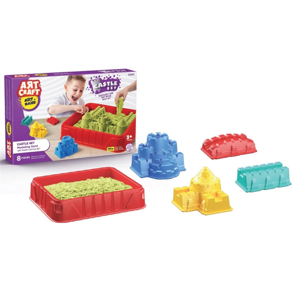 Dede Arf Craft Kale Set Kinetik Kum Oyun Seti 750 Gr