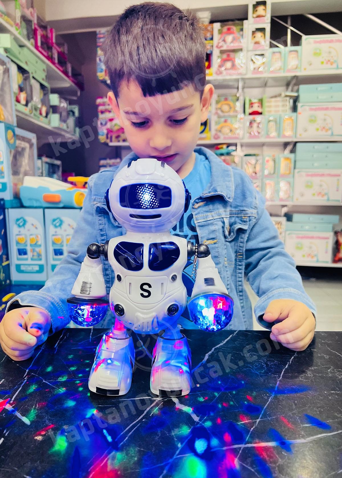 Dans Eden 360 Derece Dönebilen Sesli Işıklı Robot Oyun Seti