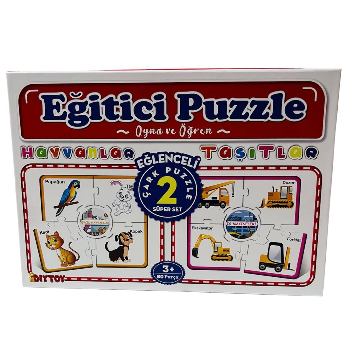 Eğitici Çark Puzzle Hayvanlar Ve Taşıtlar