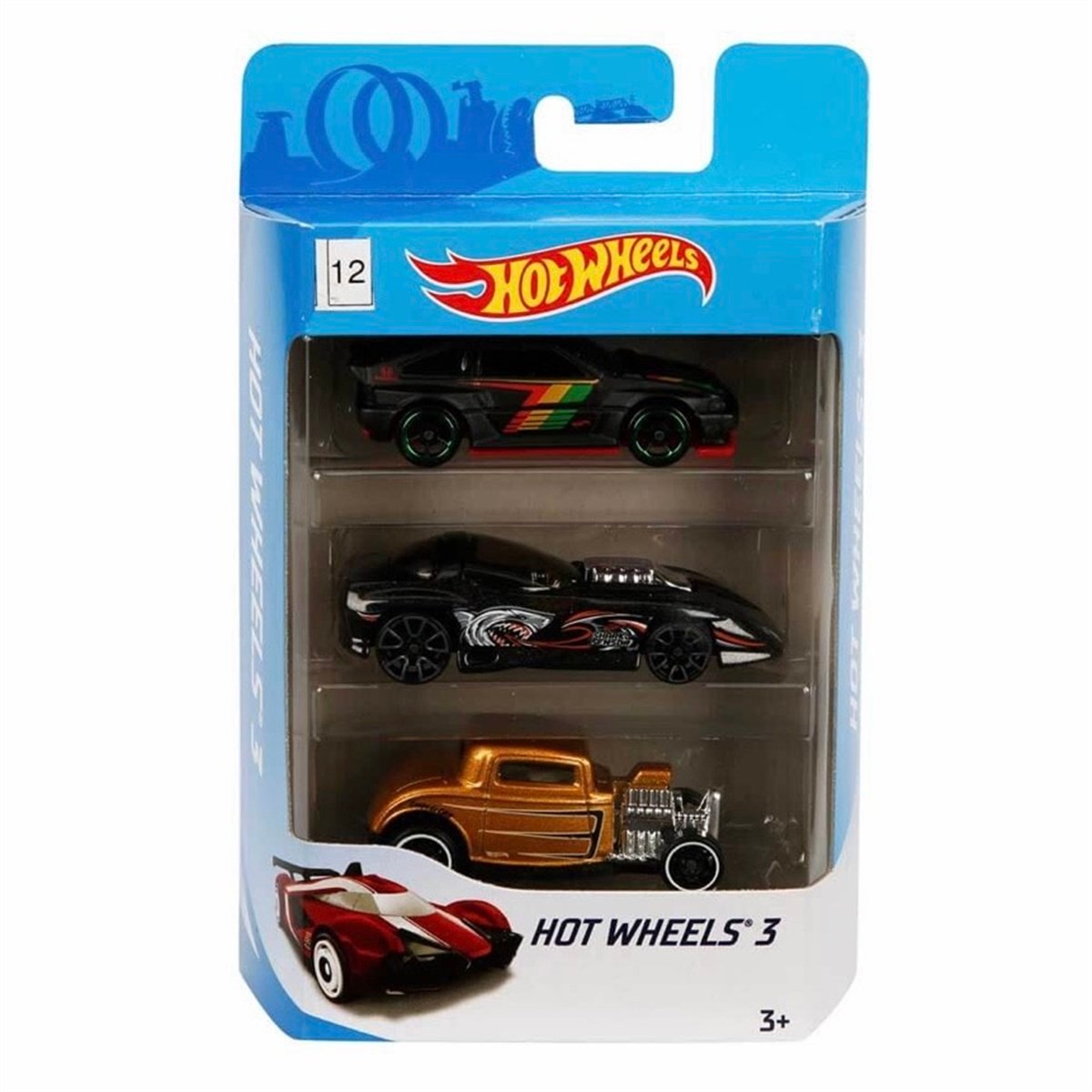 Hot Wheels 3'lü Metal Araba Seti - K5904