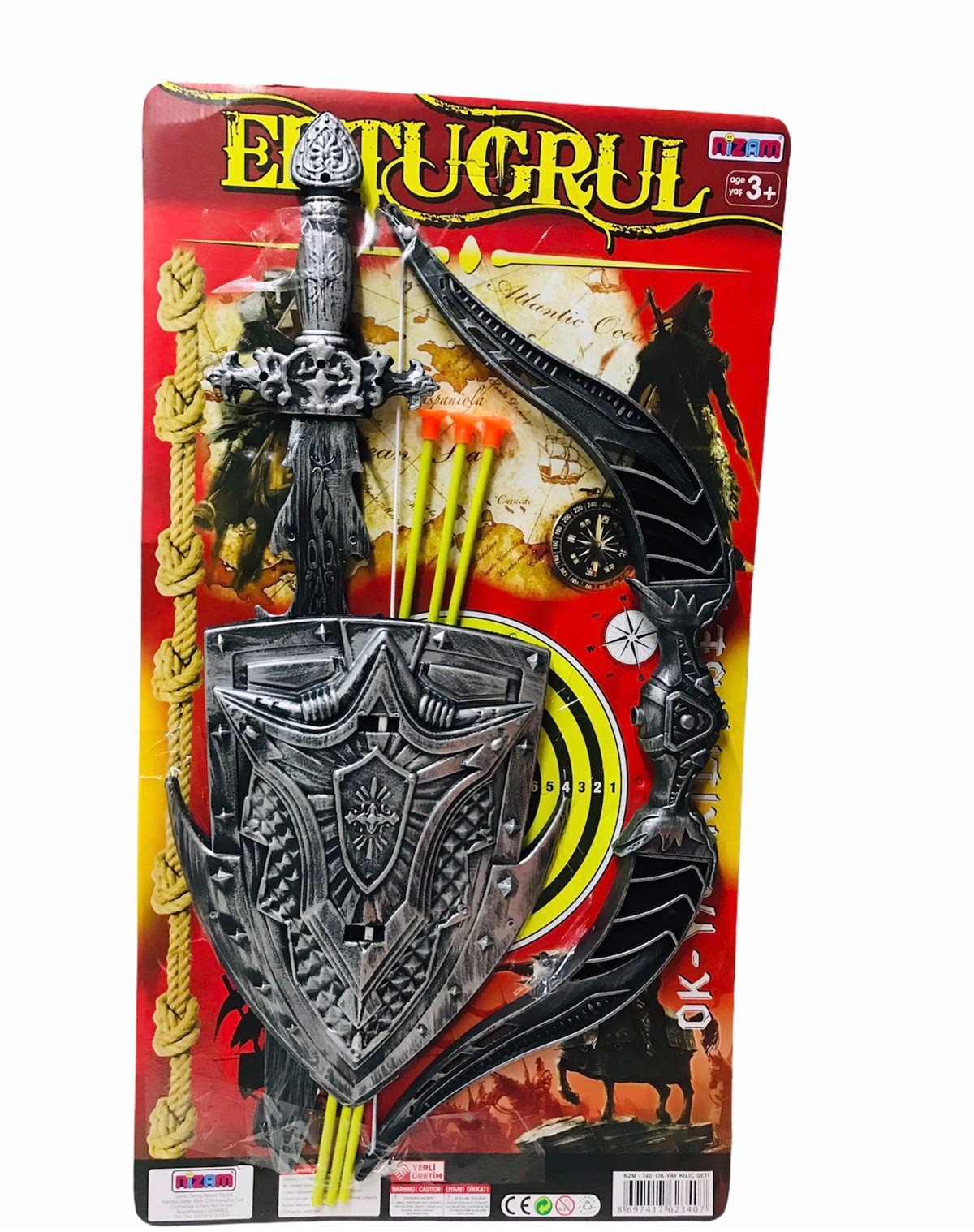 Ertuğrul BÜYÜK BOY Ok Yay Kılıç Oyun Seti