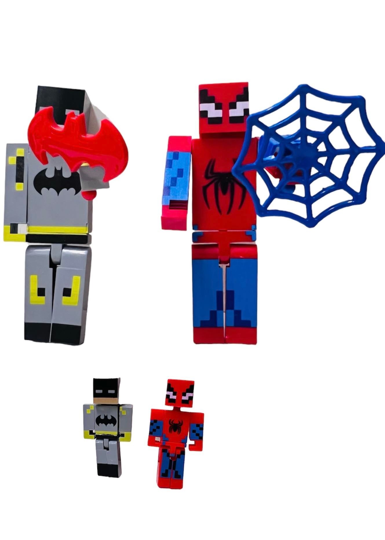 Minecraft Büyük Boy Örümcek Adam Batman Figür Oyuncak Seti 15 Parça