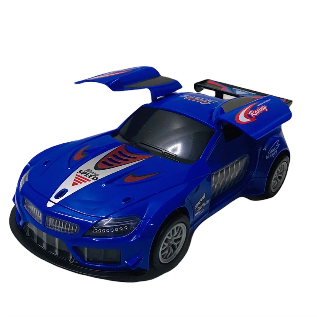Sensörlü Spor Araba - 3D Işıklı Sesli 360 Derece Dönen Spor Araba