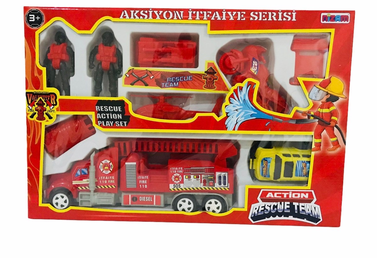 Nizam Aksiyon İtfaiye Oyun Seti 9 Parça