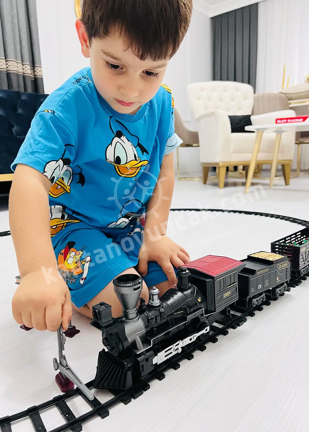 Vardem Sesli Işıklı Klasik Buharlı Tren - Kaptan Oyuncak