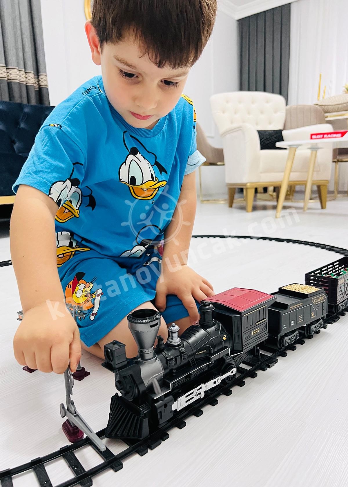 Vardem Sesli Işıklı Klasik Buharlı Tren