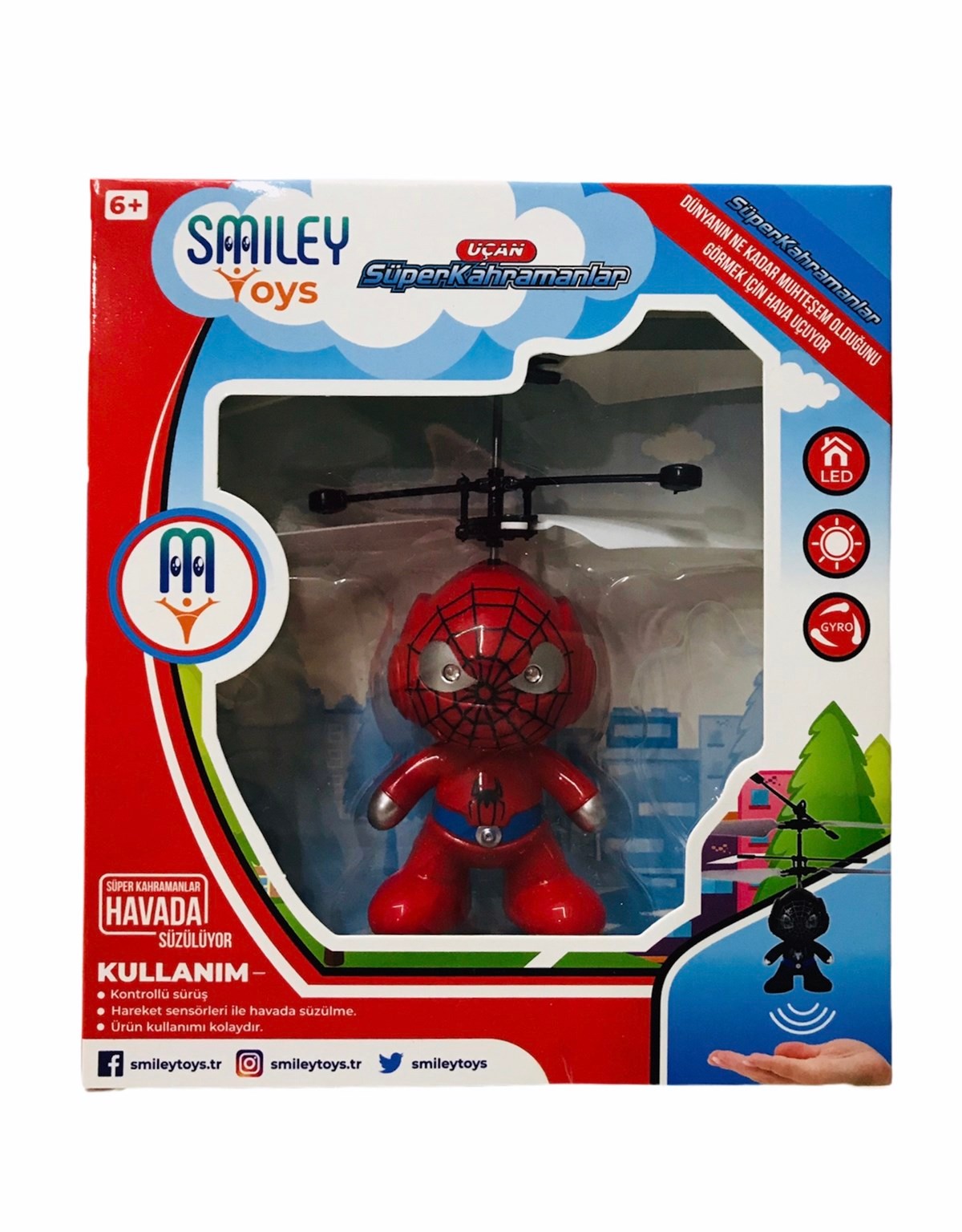 Uçan Şarjlı Sensörlü Spiderman Örümcek Adam Oyuncak