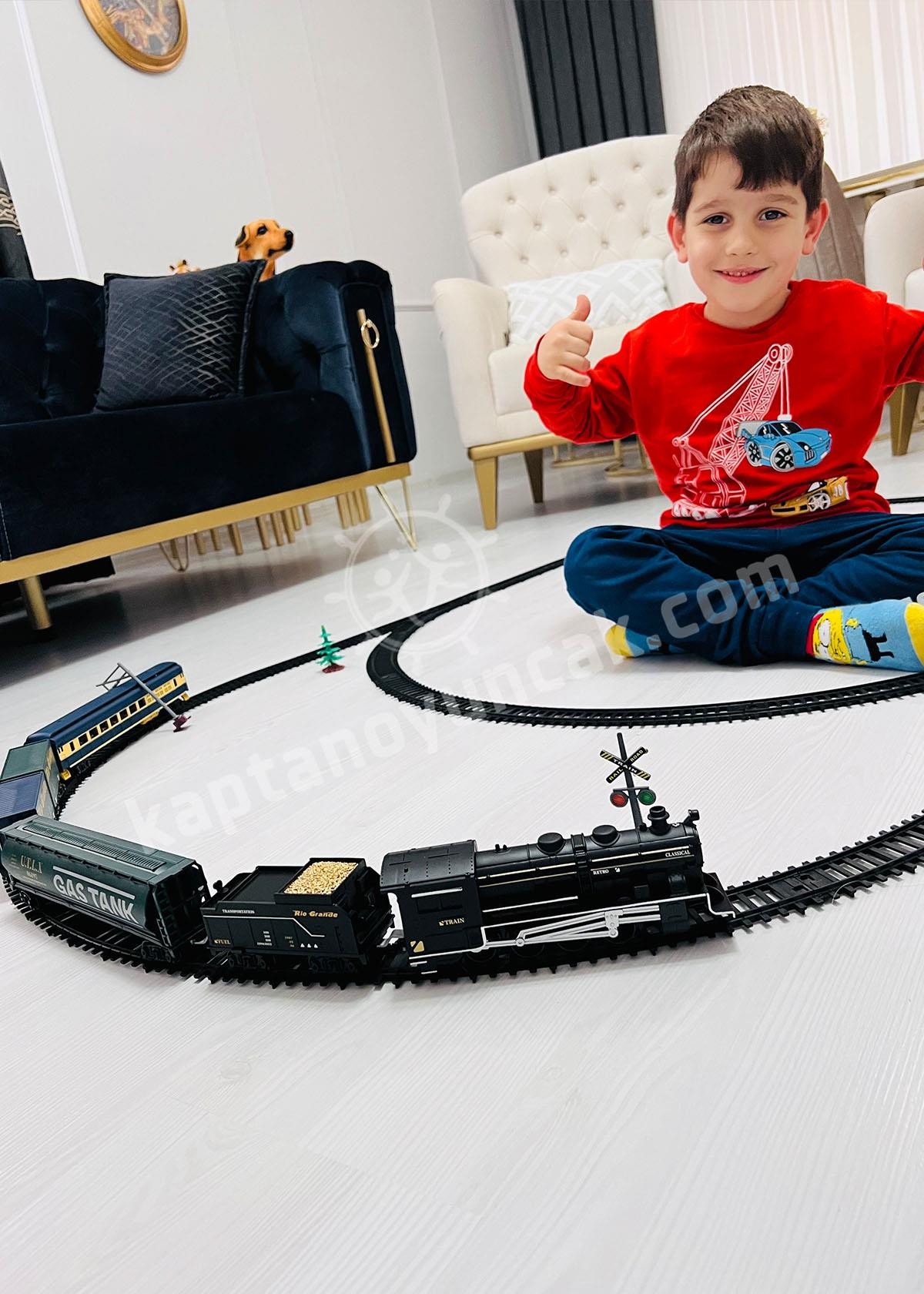 Vardem Sesli Işıklı Kara Tren 33 Parça