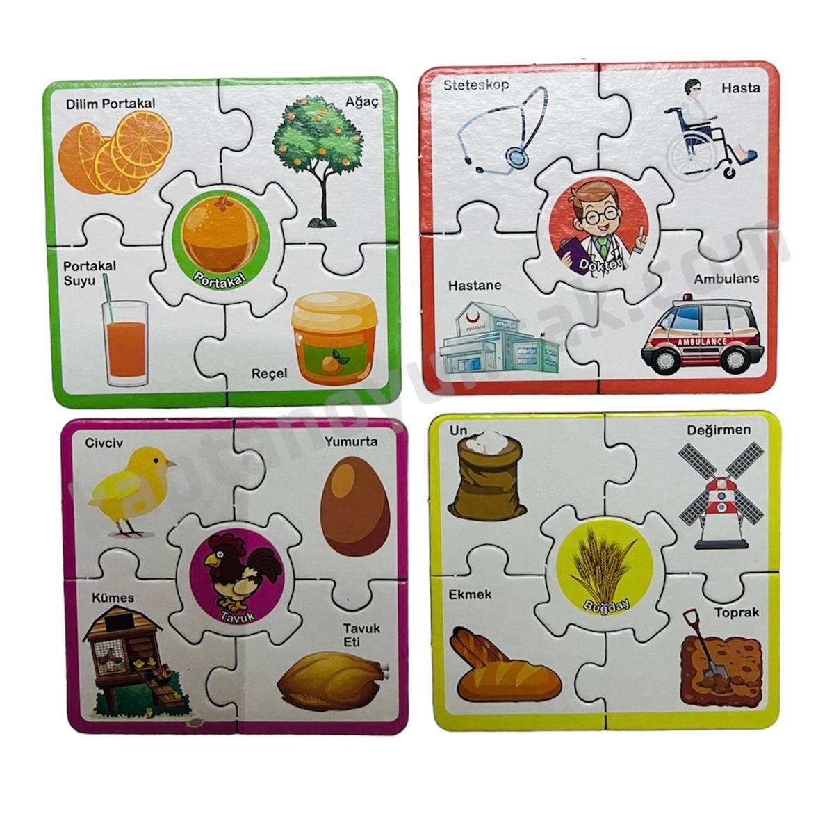 Eğitici Çark Puzzle İlişki Kurma Ve Gruplama