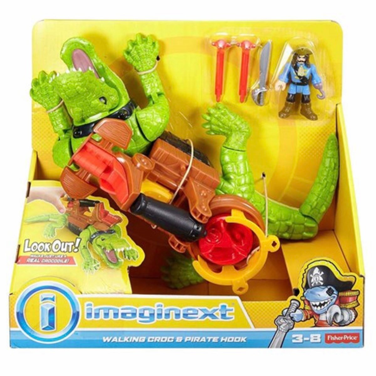 Fisher Price Yürüyen Timsah ve Korsan Hook DHH63