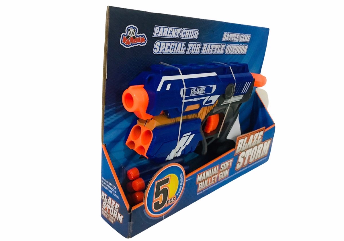 Vardem Nerf Sünger Atan Yumuşak Mermili 5 Hazneli Tabanca