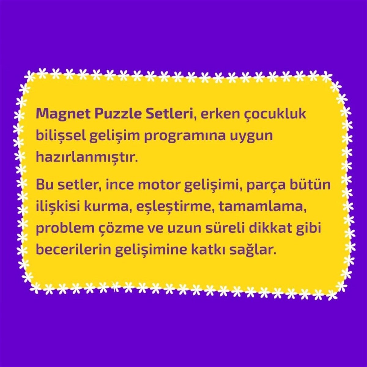 2+ Yaş Magnet Puzzle Dikkat Geliştiren Zeka Oyunu