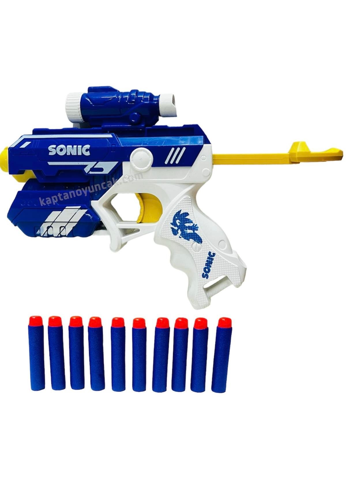 Sonic Sünger Mermi Atan Nerf Tabanca Sonic Modeli