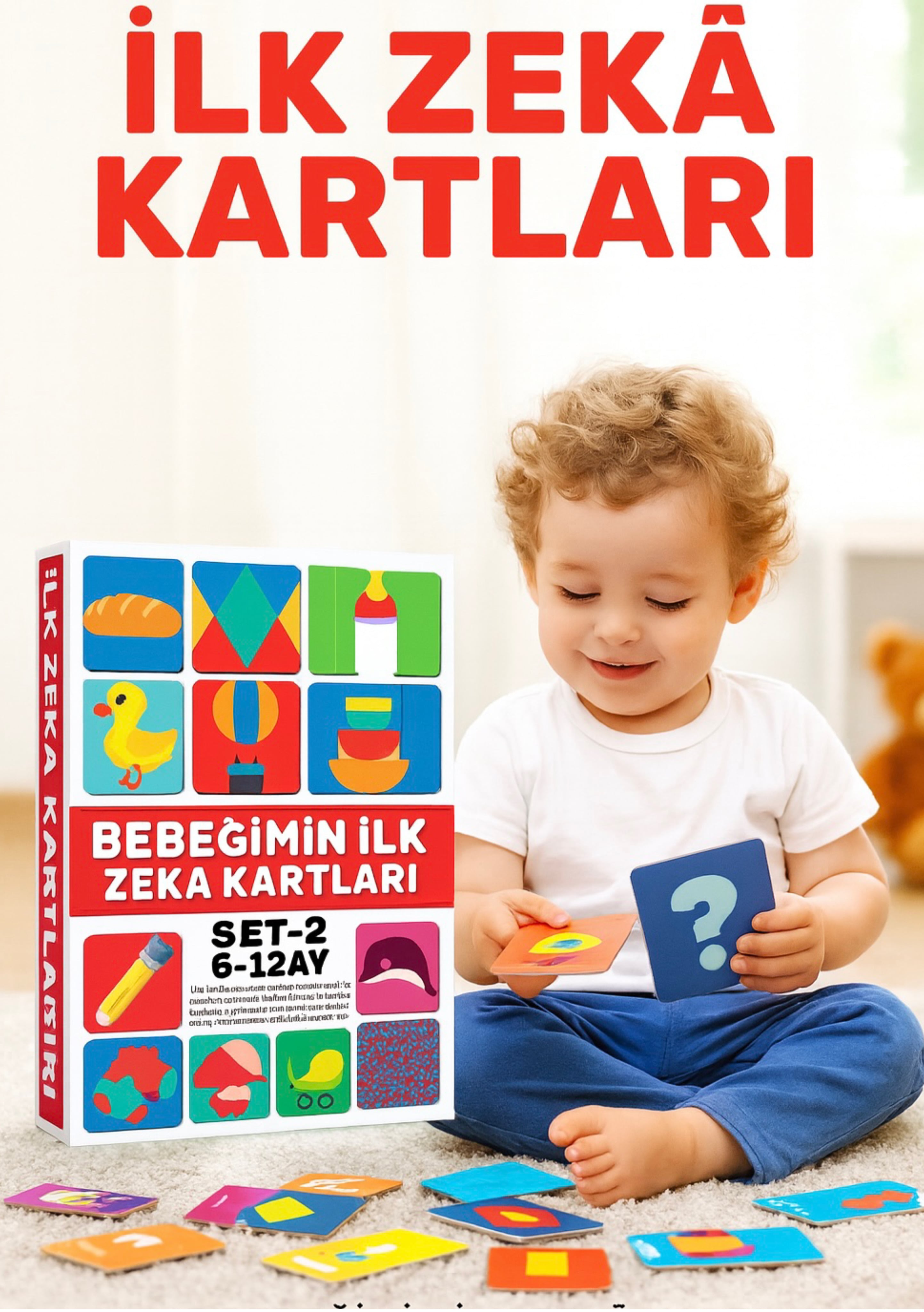 Eğitici Kartlar 6-12 Ay Erken Eğitim Zeka Kartı