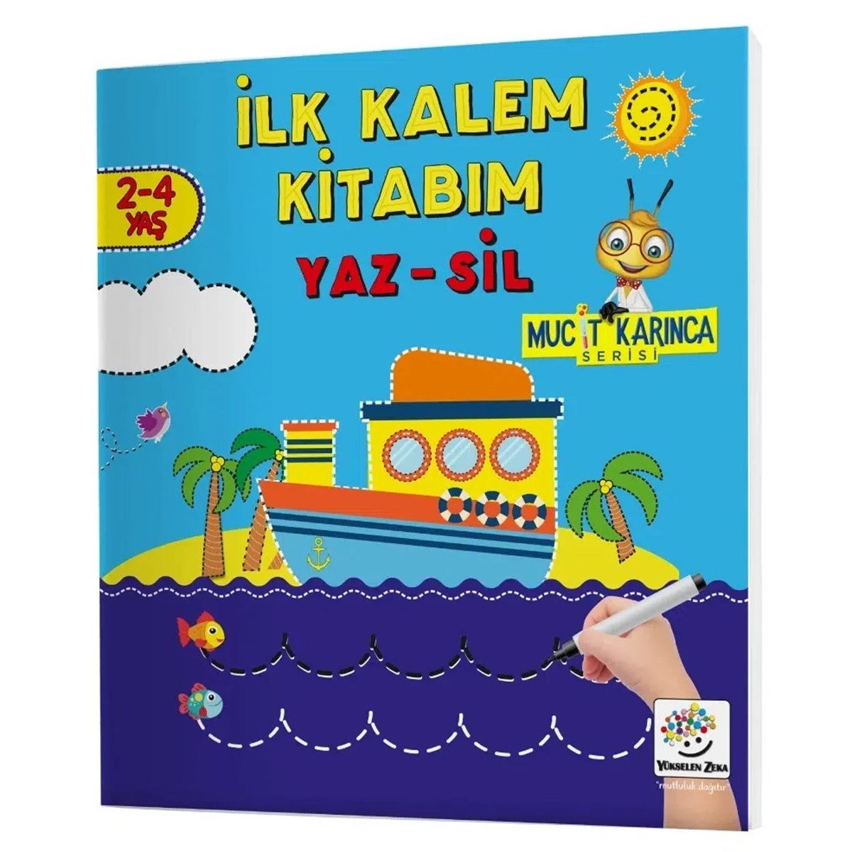 2-4 Yaş Mucit Karınca YAZ-SİL Kitaplar (İlk Kalem, Dikkat, Matematik, Düşünme Becerileri Kitabım)