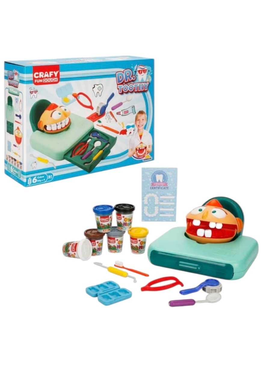 Crafy Dr. Toothy Dişçi Oyun Hamuru Seti 15 Parça