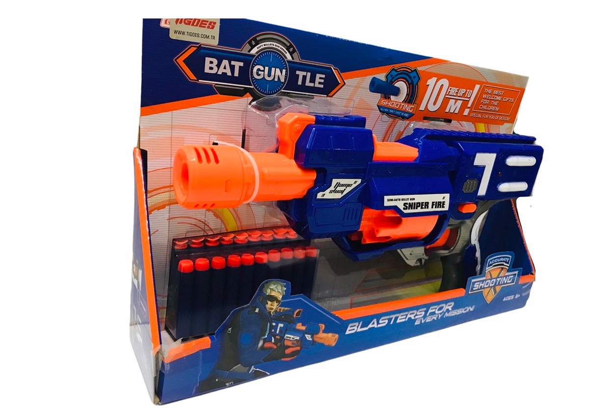 Tigdes Makinalı Nerf Pilli 20 Nerf Mermili Oyuncak