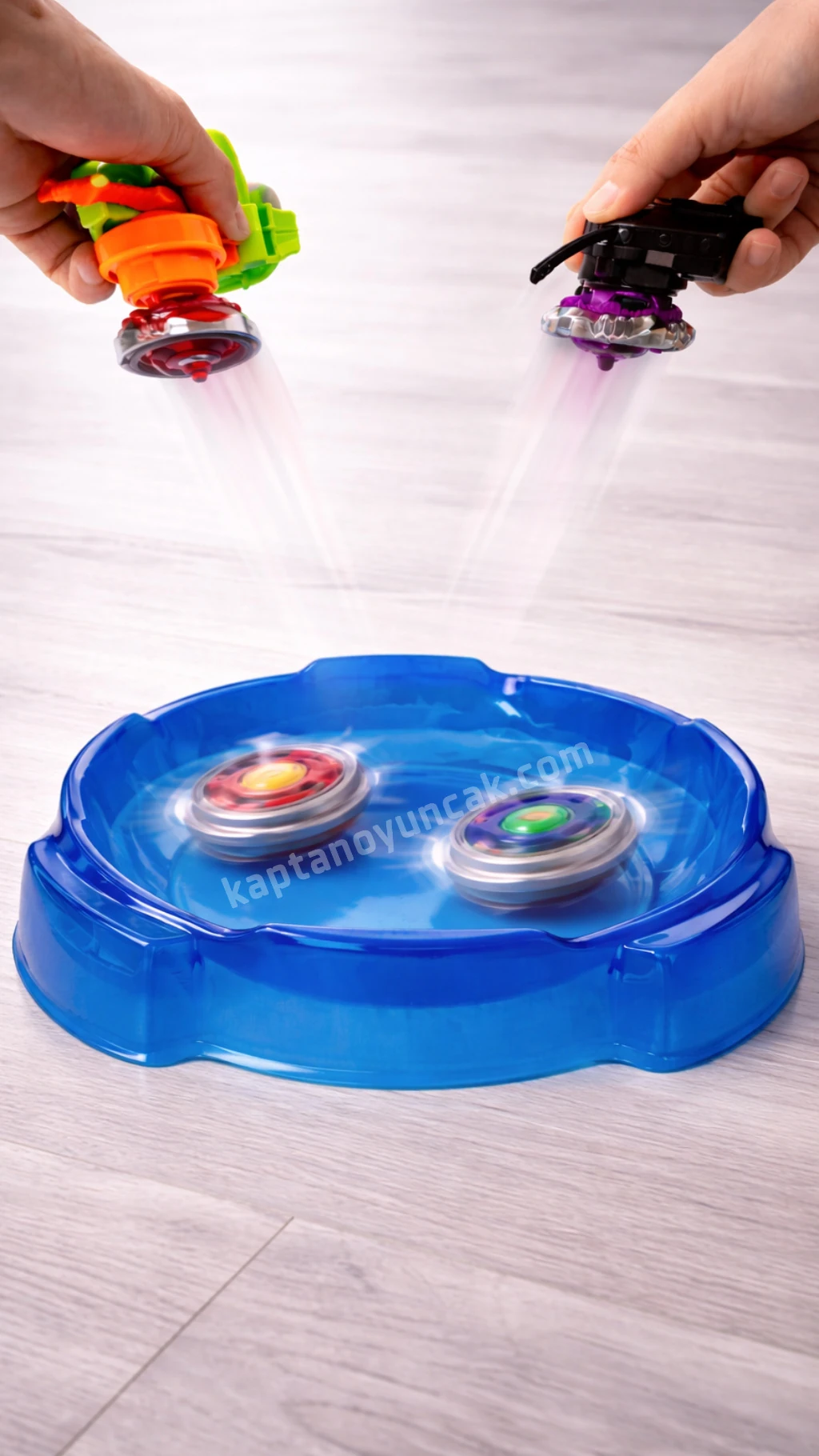 Metal Beyblade Fırlatma 4'lü Oyuncak Kiti Çek Bırak Fırlat Oyun Seti