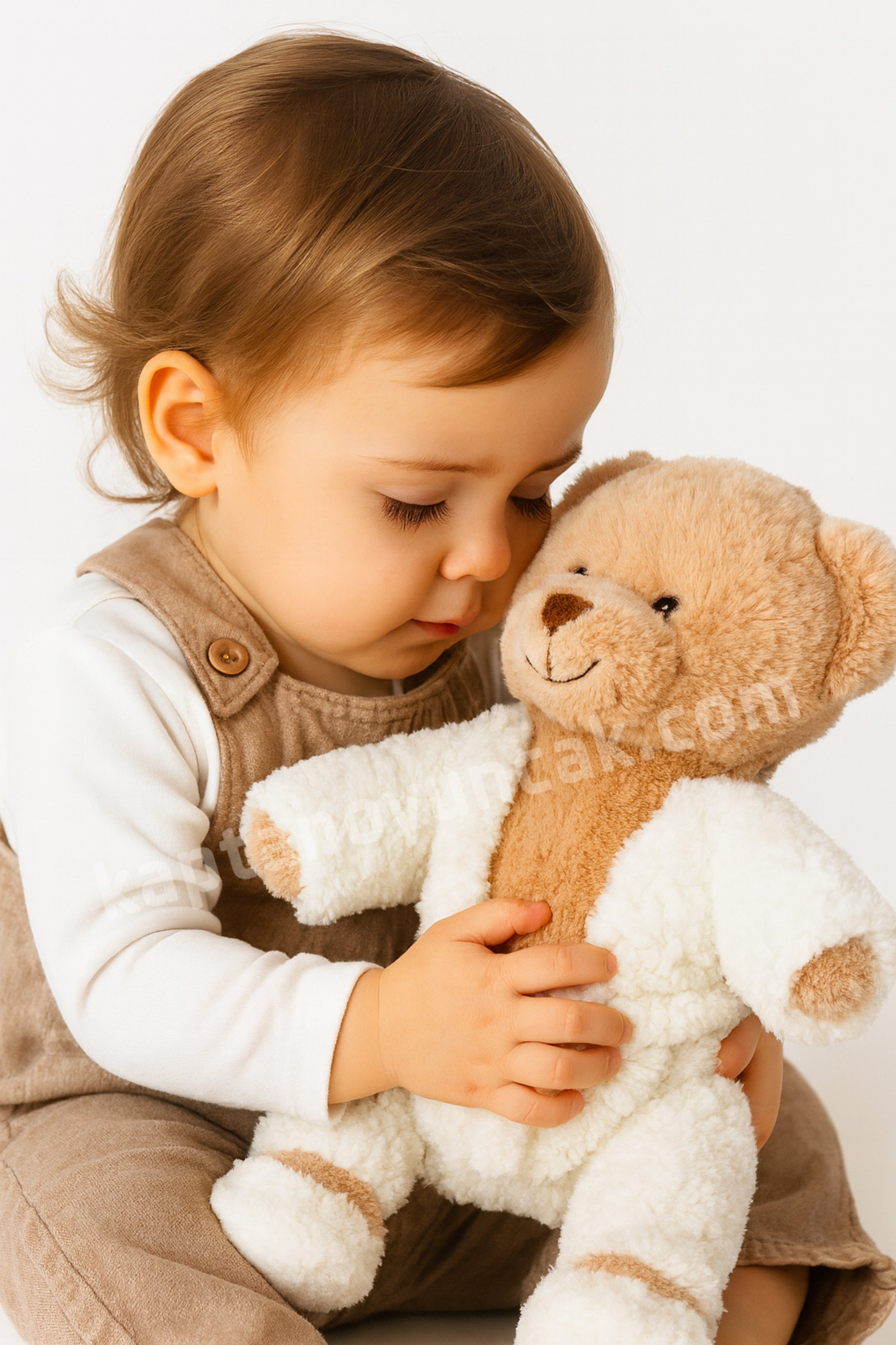 Pijamalı Terlikli Peluş Ayı 40 cm