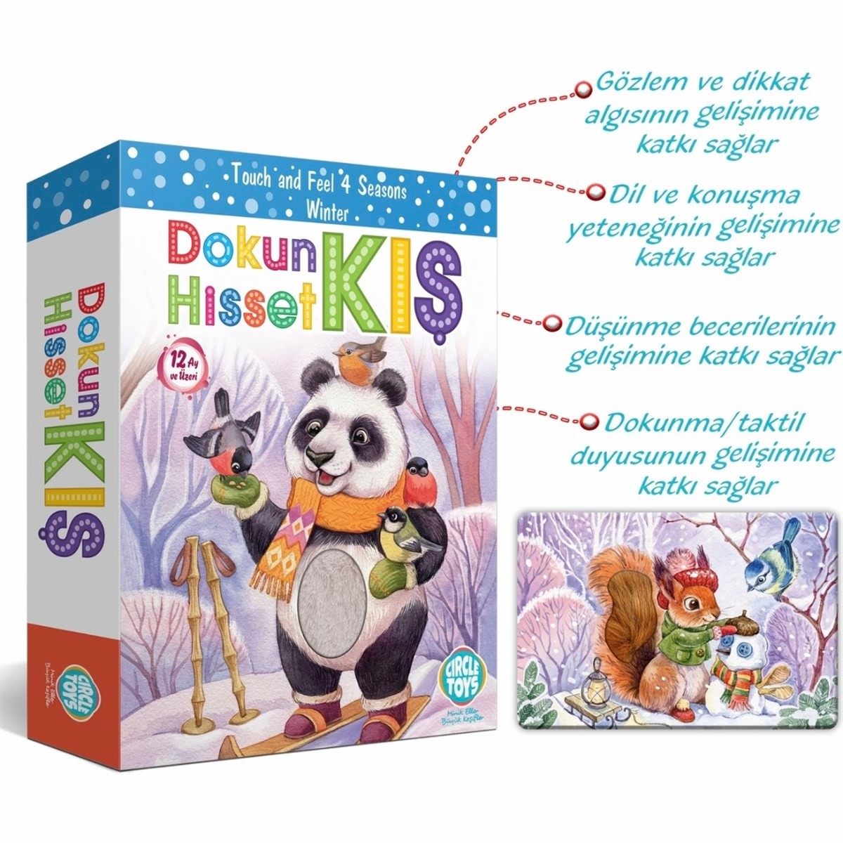 Circle Toys Dokun Hisset Tanı Kış Eğitim Kartları