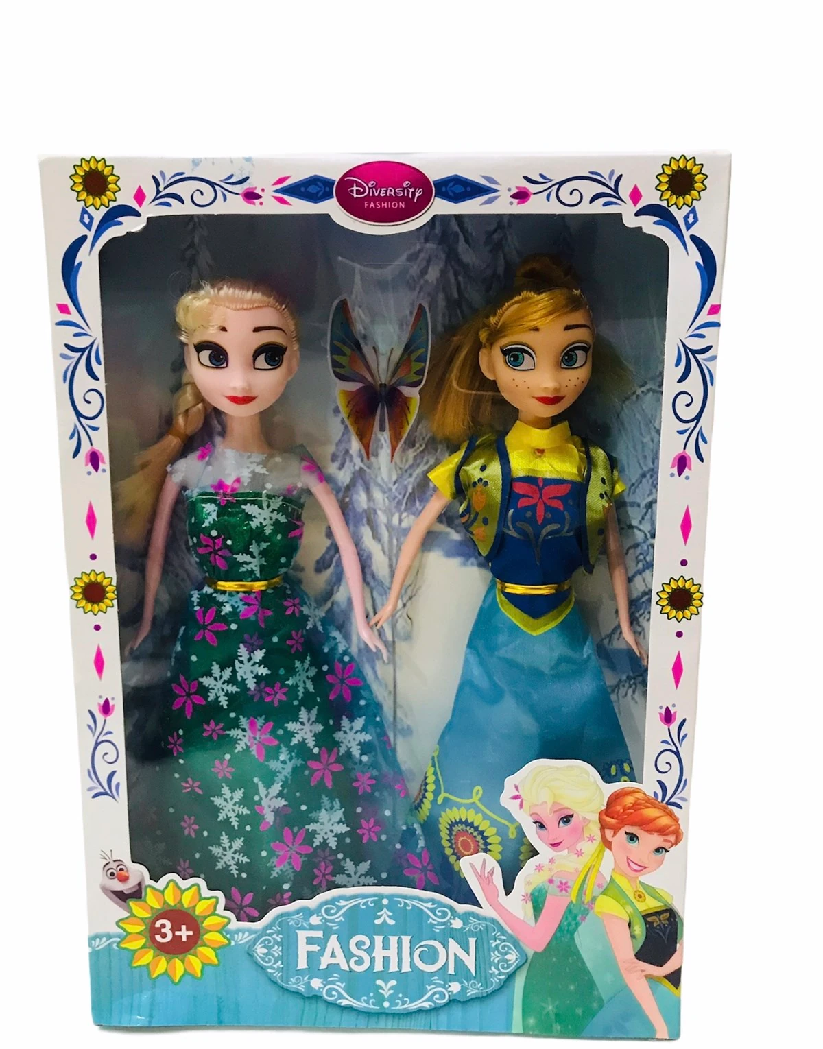 Frozen Elsa Anna 2 li Oyuncak Bebekler