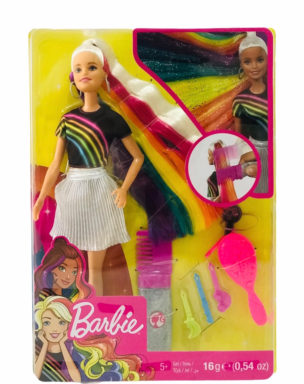 Barbie Gökkuşağı Renkli Saçlar Bebeği