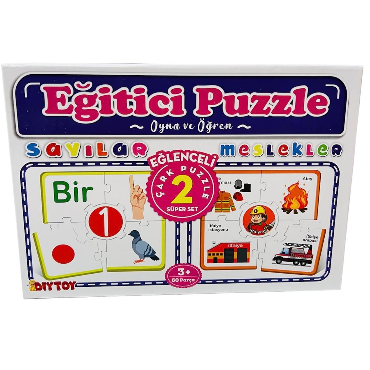 Eğitici Çark Puzzle Sayılar Ve Meslekler