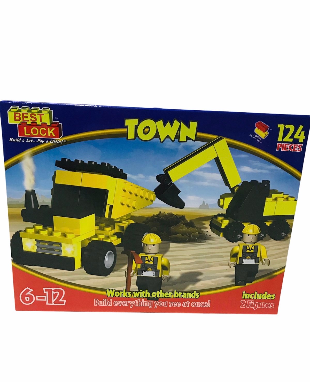 Yapboz Blok 124 Parça İnşaat Hafriyat Lego Oyuncak - 6-12