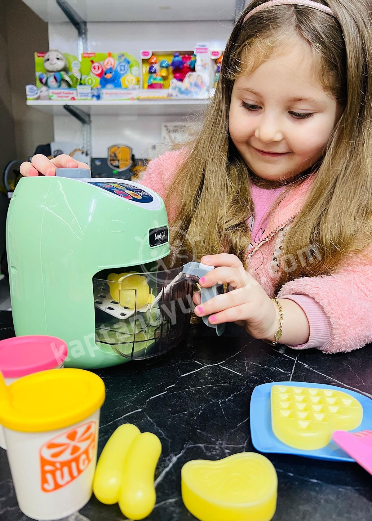 Vardem Dokunmatik Airfryer Fritöz Set  Renk Değiştiren Gıdalar Aksesuarlı Oyun Seti