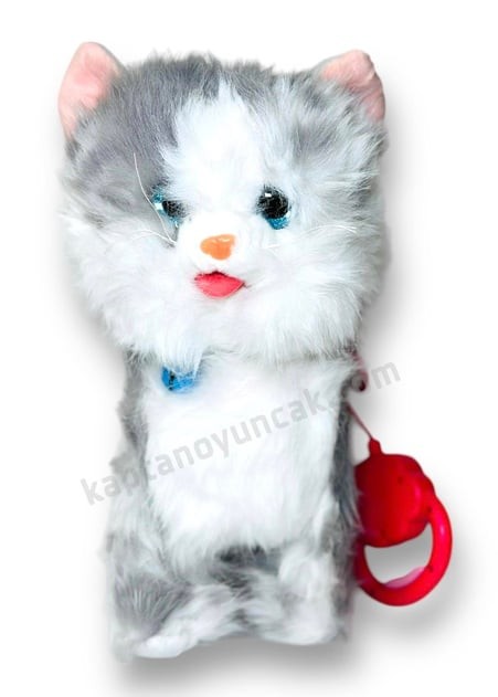 Tasmalı Dil Çıkartan Sesli Hareketli Süslü Kedi Büyük Boy #2