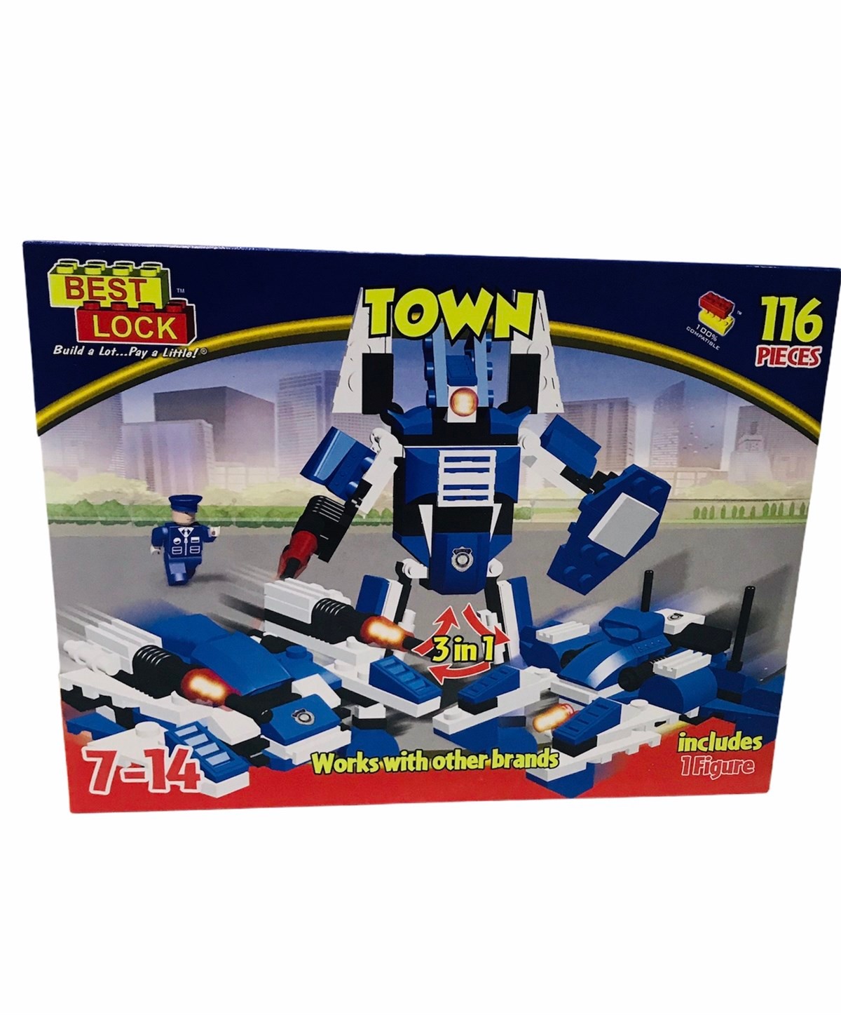 Yapboz Blok 116 Parça Polis Lego Oyuncak - 7-14