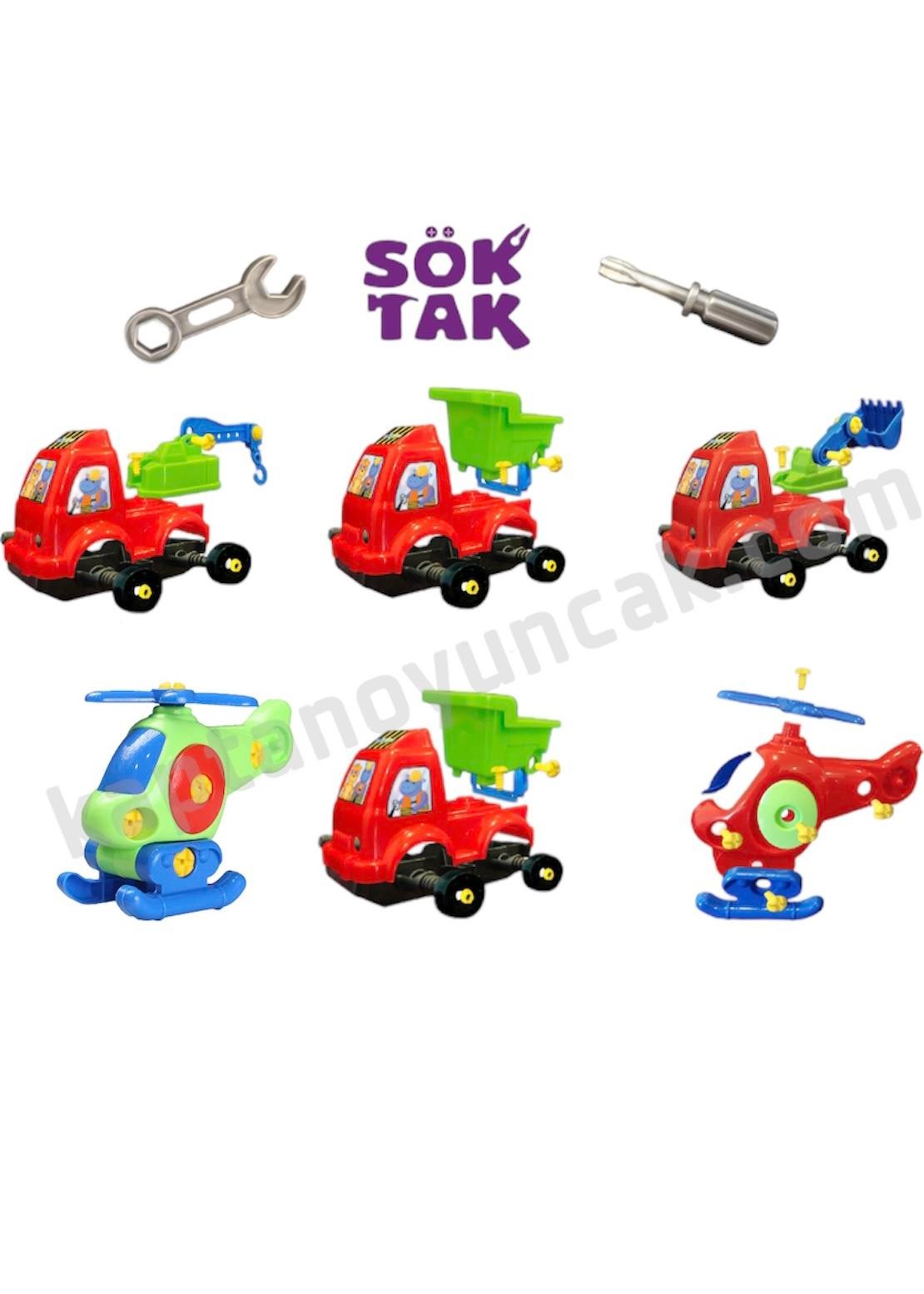 Poşetli Sök Tak Araçlar 6'lı Oyuncak