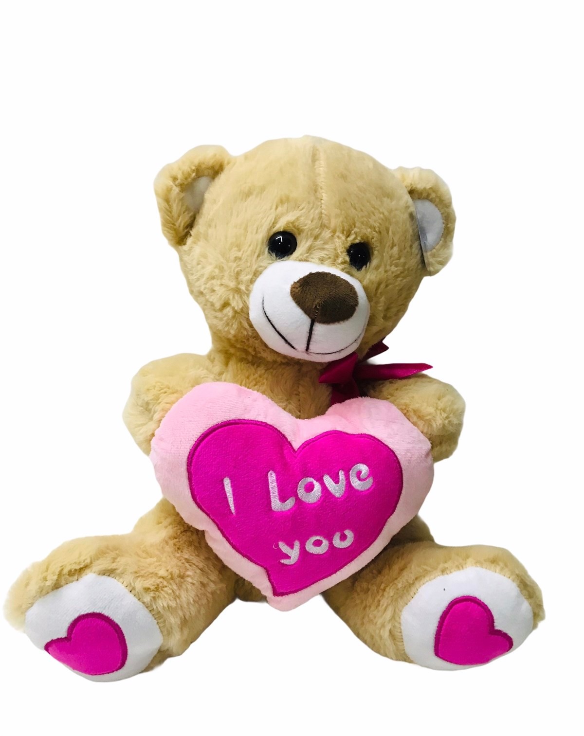 Halley Kurdeleli Love You Kalpli Sevimli Peluş Ayı 40 Cm