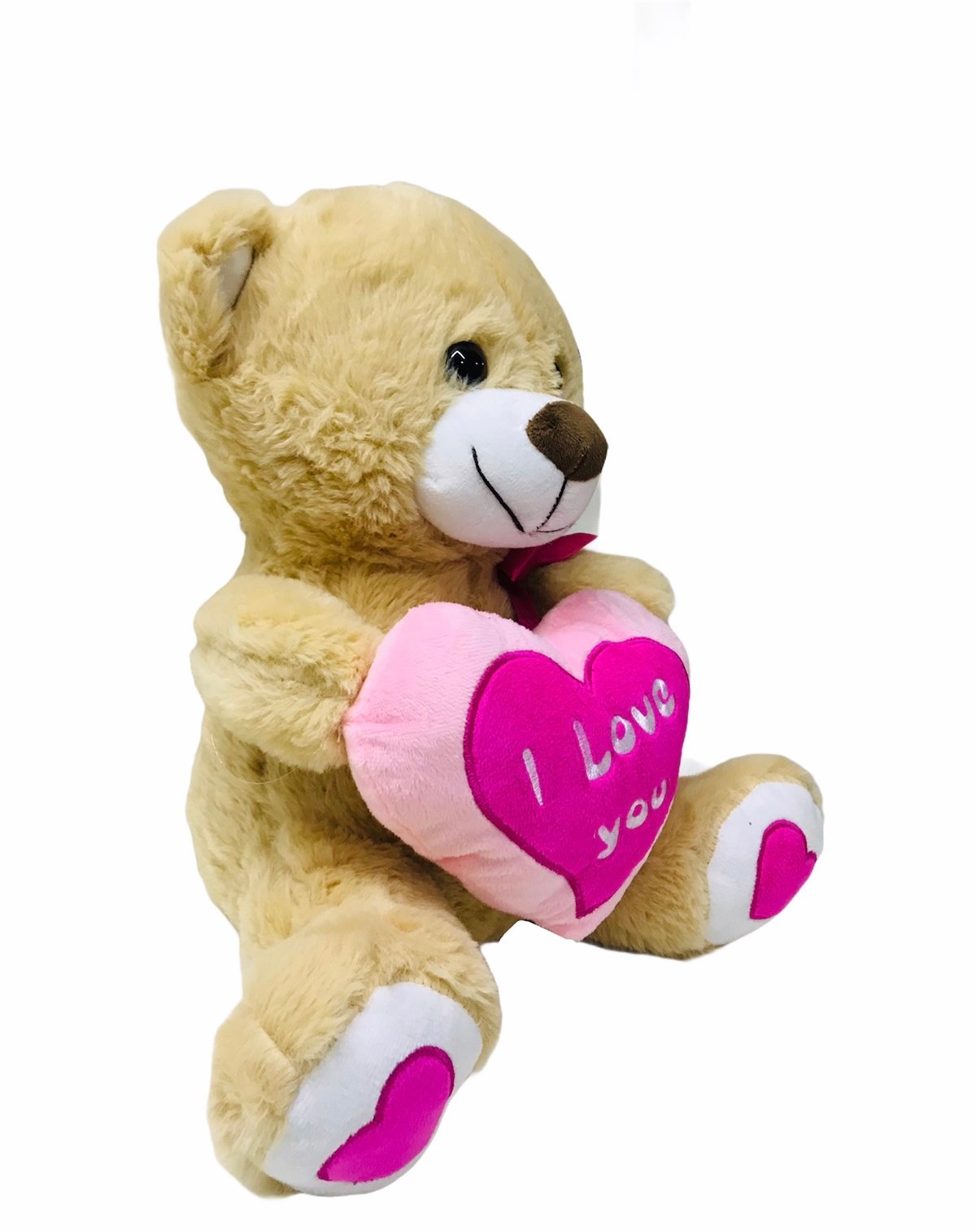 Halley Kurdeleli Love You Kalpli Sevimli Peluş Ayı 40 Cm