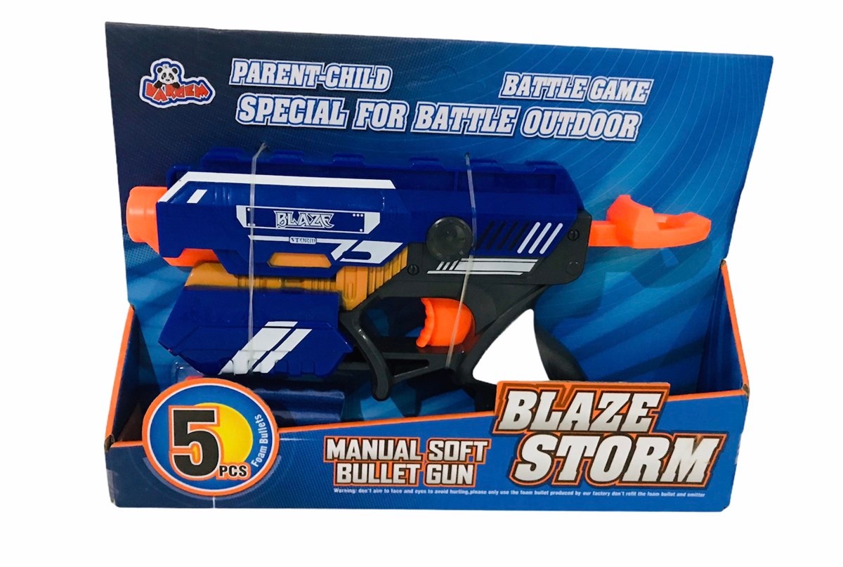 Vardem Nerf Sünger Atan Yumuşak Mermili 5 Hazneli Tabanca