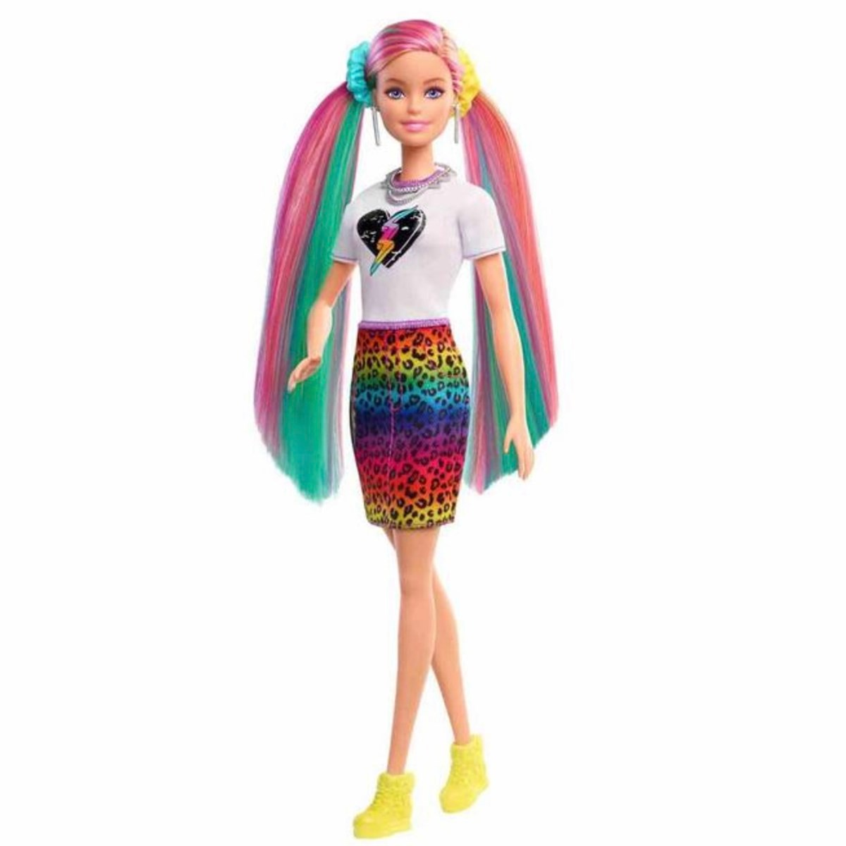 Barbie Leopar Desenli Saçlar Bebeği GRN81