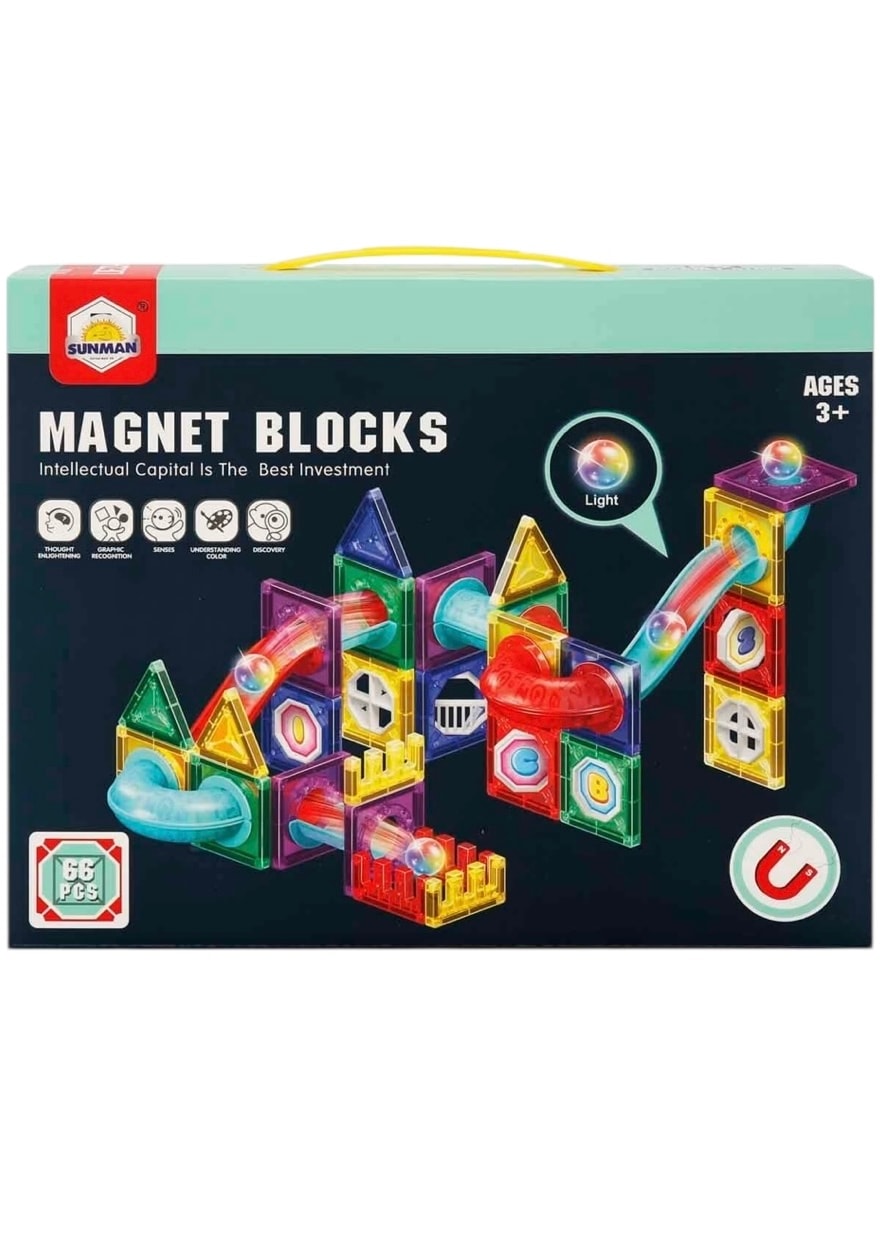 Işıklı Eğitici Manyetik Bloklar 66 Parça