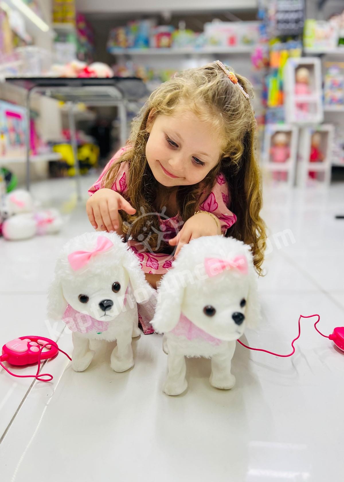 Tasmalı Pilli Kumandalı Sesli Yürüyen Tasmalı Süslü Köpek