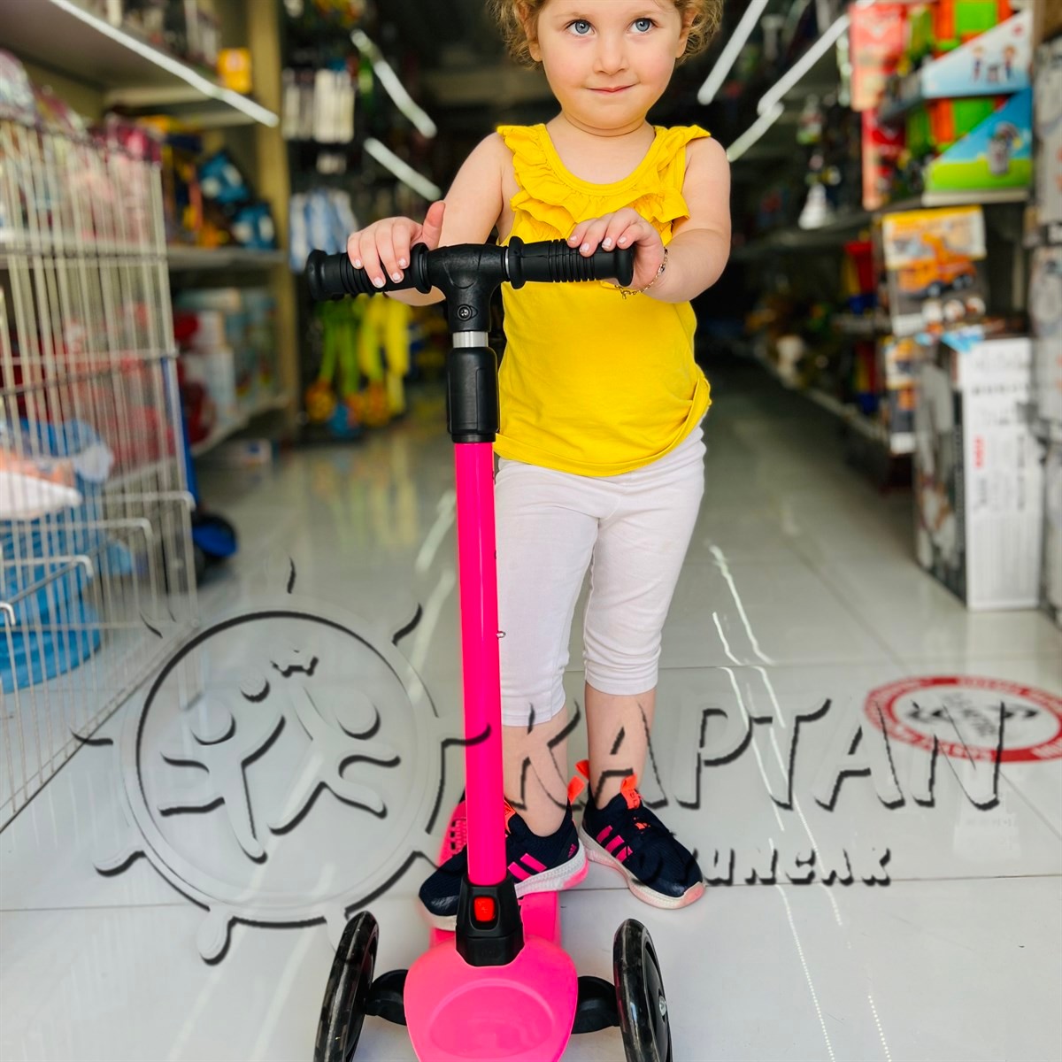 Cool Wheels Dragon Işıklı Scooter Pembe