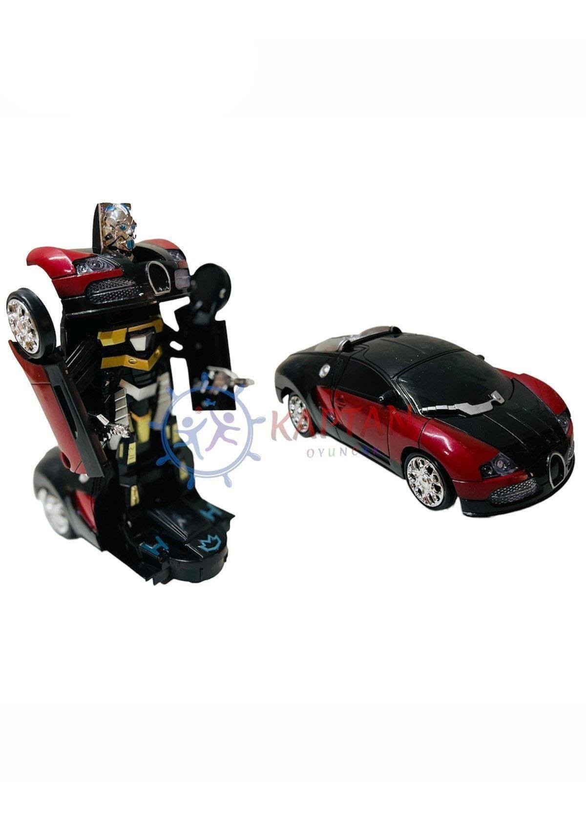 Transformers Robota Dönüşen Pilli Bugatti Oyuncak Araba