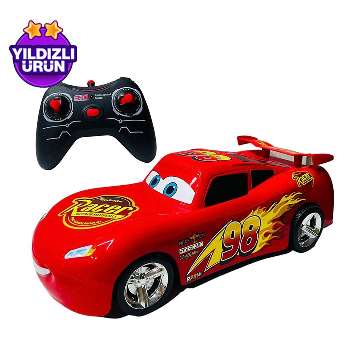 Toysan Uzaktan Kumandalı Şarjlı Şimşek Mcqueen Araba Büyük Boy