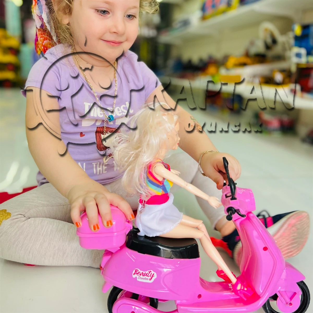 King Beauty Bebekli Scooter Oyuncak