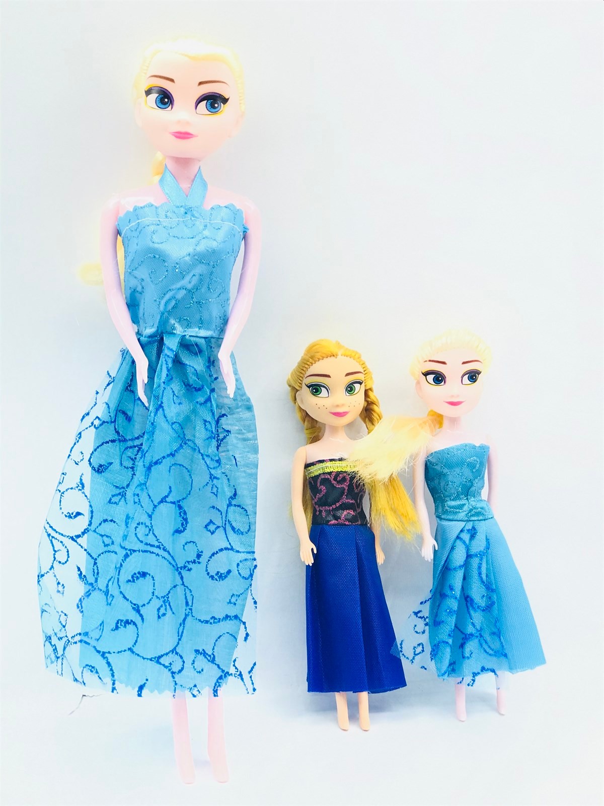 Frozen Elsa Anna 3 lü Oyuncak Bebek Set