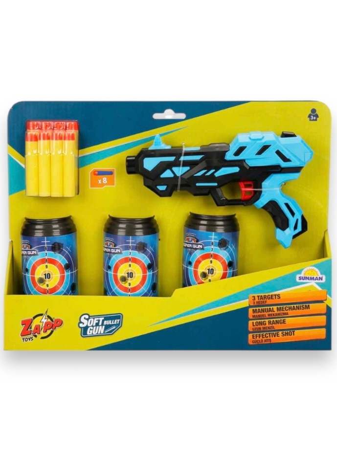 Zapp Hedefli Sünger Nerf Atan Silah