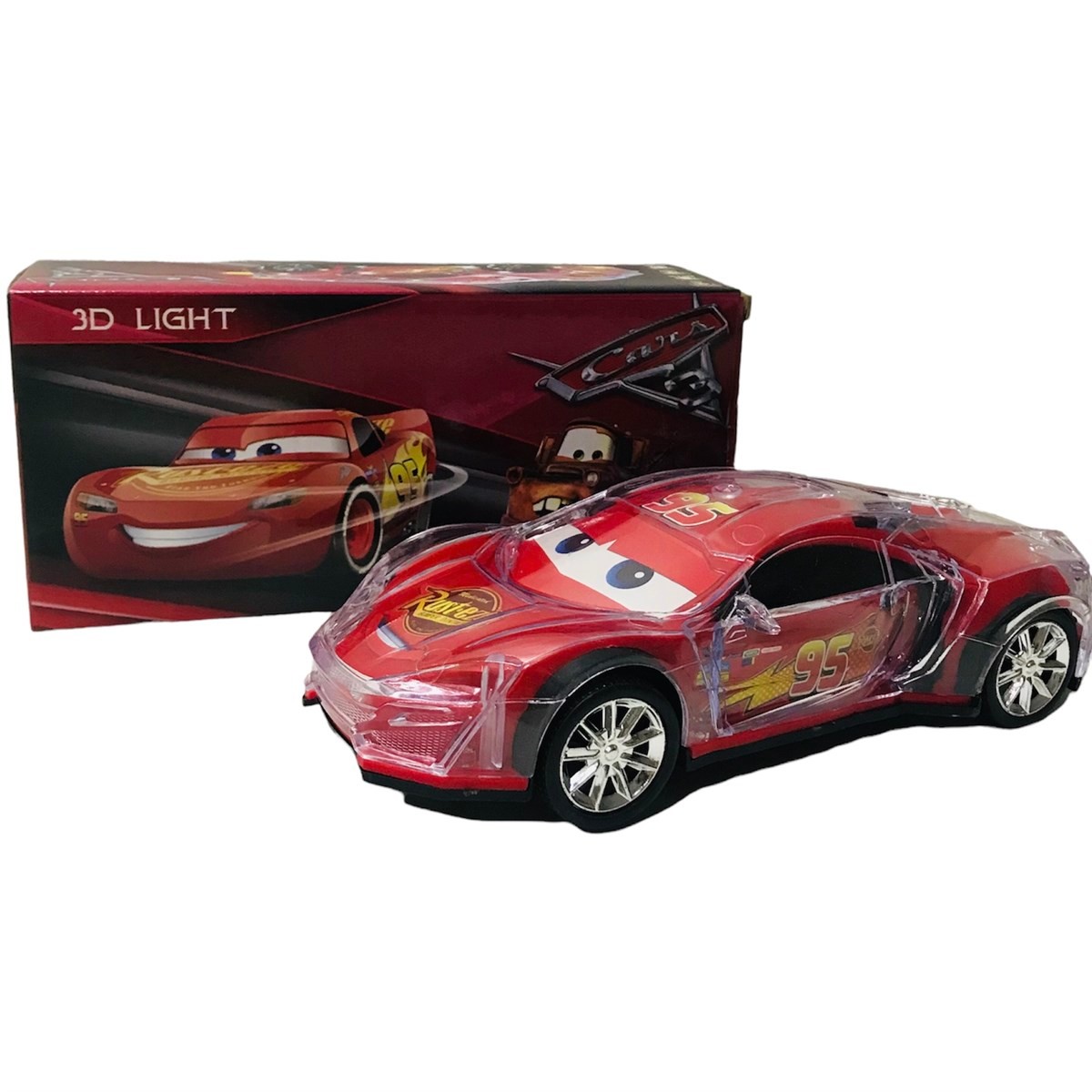 Cars Şimşek Mcqueen 3D Işıklı Sesli Sensörlü Araba