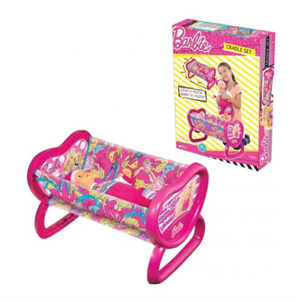 Barbie Kalpli Beşik Oyuncak Seti