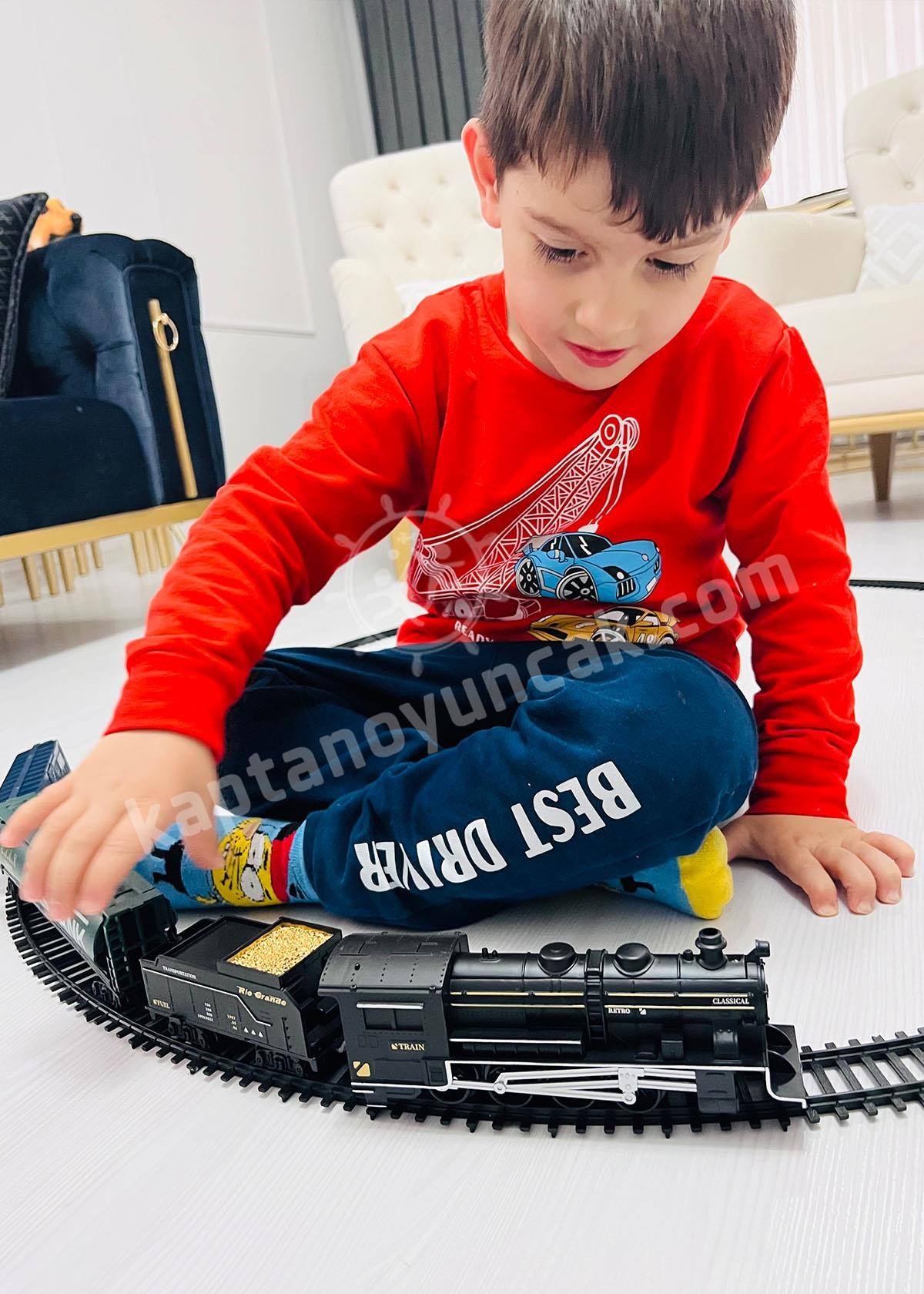 Vardem Sesli Işıklı Kara Tren 18 Parça