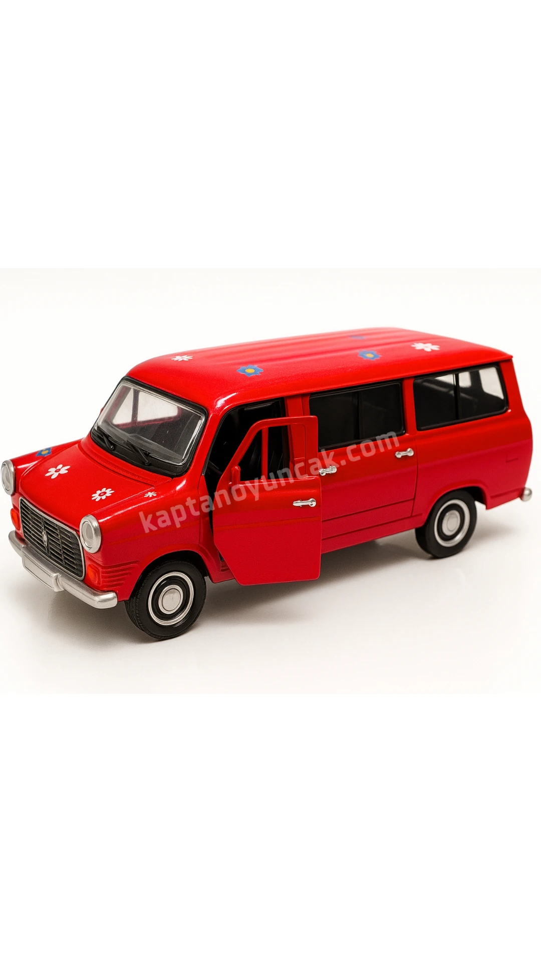 Birlik Nostanji Kapıları Açılan Çek Bırak Korna Sesli Metal Kırmızı Çiçek Abbas Araba